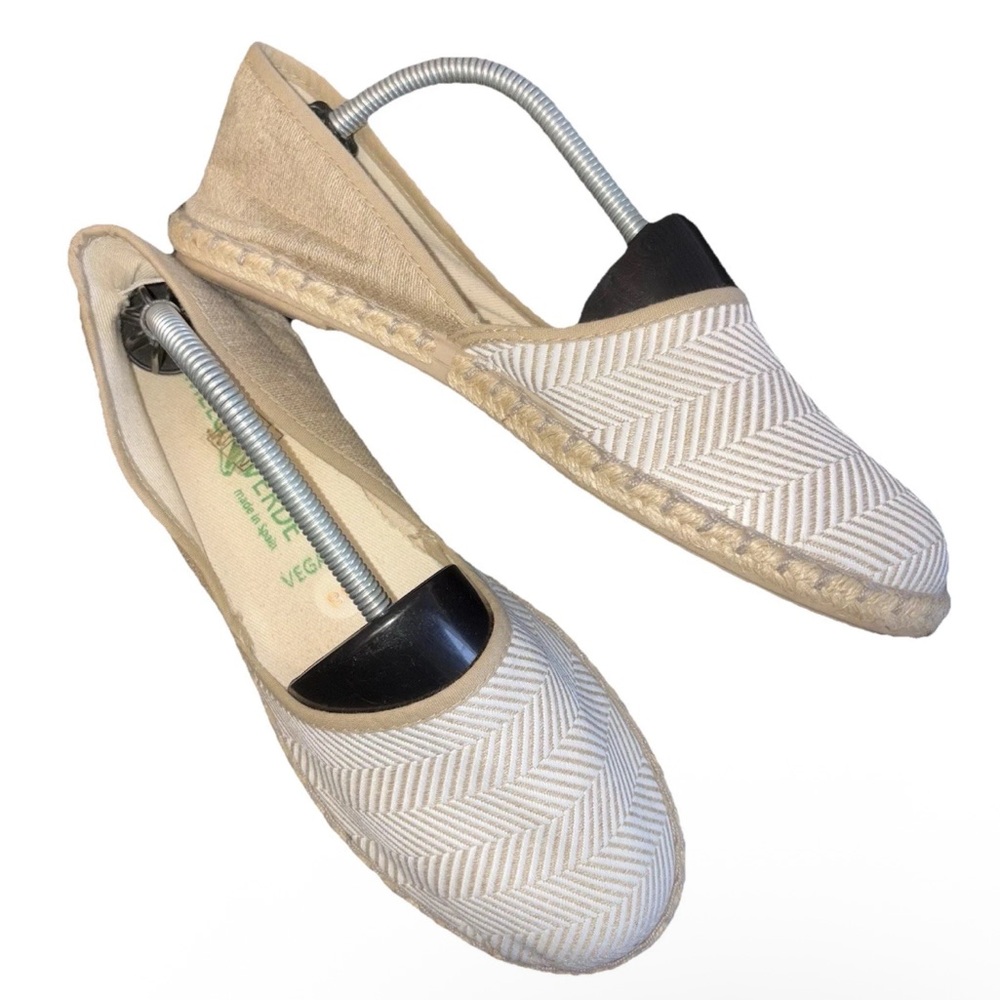 Melo Verde Women’s Sz EU38 US7.5/8 Vegan Fabric Espandrille Shoes Made In Spain